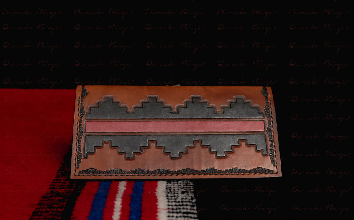 Navajo Step Pattern Design Long Wallet